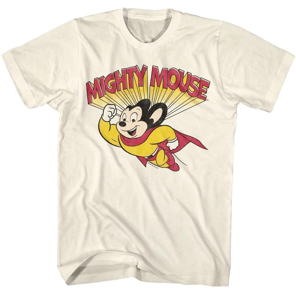 Mighty Mouse Flying Hero Cartoon Retro Graphic Unisex T-Shirt